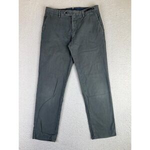 PT01 Cotton Cashmere Pants Mens 30x29 Gray Slim Fit Chino Casual Dress